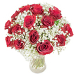 Presented with heartfelt care, this radiant bouquet combines layers of velvety, deep red roses with airy clouds of baby's breath, elegantly arranged in a crystal-clear vase by local Epping florists. The classical beauty of the roses-each one expertly opened and gleaming with crimson intensity-contrasts enchantingly with the delicate, snow-white clusters of gypsophila that nestle gently between. Light plays across the petals and mingles within the frothy baby's breath, giving the entire arrangement the soft, celebratory glow of a morning in Epping Forest. The stems, visible through glass, appear freshly gathered-echoing the natural splendour found around Epping's green spaces. This bouquet is designed not simply as a gift, but as a poetic declaration: whether for anniversaries, romantic surprises, or 'just because,' it embodies local artistry and warm sentiment. With its lush, harmonious form and sensory richness, it's a favourite among residents who want to share genuine affection and evoke classic romance, one timeless bloom at a time.